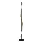 Brass design floor lamp plastic, Cunera, 20W, warm to cold white adjustable LED, 3-step dimmable