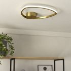 Golden design ceiling light aluminium, Minouche, 9,7W, white switch LED