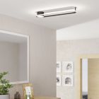 Black design ceiling light steel, Constance, 24W, white switch LED
