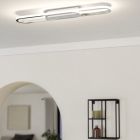 Chrome design ceiling light aluminium, Crijn, 20W, white switch LED