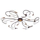 Brown classic ceiling light glass, Alberto