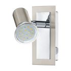Chrome ceiling spotlight steel, Tjisse, with switch