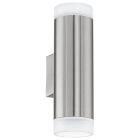 Silver modern up down wall light plastic, Marlies, IP44