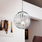 Chrome design pendant light glass, Zakria