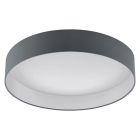 Anthracite flush ceiling light fabric, Guido, 24W, 3000K LED