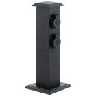Alek outdoor plastic socket black IP44