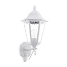 White classic outdoor light aluminium, Leanna, IP44
