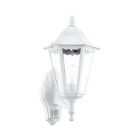 White classic outdoor wall light with motion sensor aluminium, Leanna, IP44
