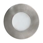 Silver recessed light glass, Margarita, IP65