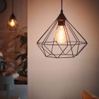 Black industrial pendant light metal, Costel