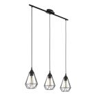 Black industrial pendant light metal, Costel