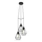 Black industrial pendant light metal, Costel