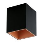 Copper modern flush ceiling light aluminium, Dahne, 3W, 3000K LED