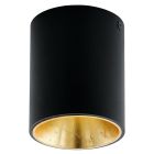 Golden modern flush ceiling light aluminium, Dahne, 3W, 3000K LED