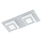 Silver modern flush ceiling light plastic, Elsien, 3W, 3000K LED