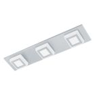 Silver modern flush ceiling light plastic, Elsien, 3W, 3000K LED