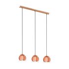 Copper design pendant light glass, Iroma