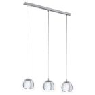 Chrome design pendant light glass, Iroma