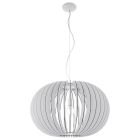 White rustic pendant light wood, Kiran