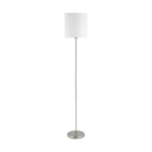 White modern floor lamp fabric, Abano, with switch