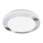 Chrome ceiling light plastic, Amina, 16W, 3000K LED, IP44