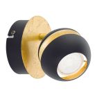 Golden modern ceiling spotlight steel, Josse