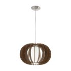 Brown rustic pendant light wood, Kiran