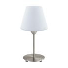 Nickel modern table lamp glass, Asiye, with switch
