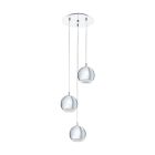 Chrome design pendant light plastic, Ayse