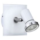 Chrome wall spotlight glass, Jasmijn, IP44