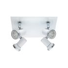 Chrome ceiling spotlight glass, Jasmijn, IP44