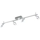 Chrome modern ceiling spotlight aluminium, Madelinde, 3W, 3000K LED