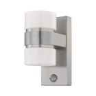 Anthracite outdoor wall light with motion sensor plastic, Birte, IP44