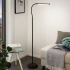 Black modern floor lamp plastic, Brennan, 5W, 4000K LED, with touch dimmer