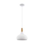 White pendant light steel, Tjebbe