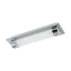 Chrome design ceiling light glass, Iris, 8W, 4000K LED, IP44