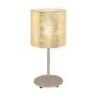 Beige modern table lamp metal, Megan, with switch