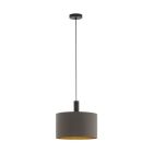 Brown modern pendant light fabric, Mies