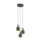 Brown modern pendant light fabric, Mies