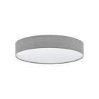 Grey modern ceiling light plastic, Sila, 40W, warm to cold white adjustable LED, with remote control