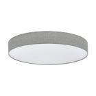 Grey modern ceiling light plastic, Sila, 60W, warm to cold white adjustable LED, with remote control