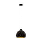 Black modern pendant light steel, Silva