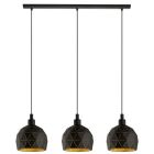 Black modern pendant light steel, Silva