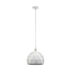 White modern pendant light steel, Silva
