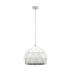 White modern pendant light steel, Silva
