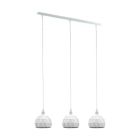 White modern pendant light steel, Silva