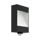 Anthracite modern outdoor wall light with motion sensor aluminium, Elvi, 10W, 3000K LED, IP44