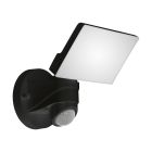 Black outdoor wall light with motion sensor plastic, Joselien, 13W, 5000K LED, IP44