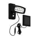 Black solar outdoor wall light plastic, Fuat, 2W, 3000K LED, IP44