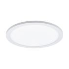 White flush ceiling light aluminium, Ericus, 14W, adjustable light colour LED